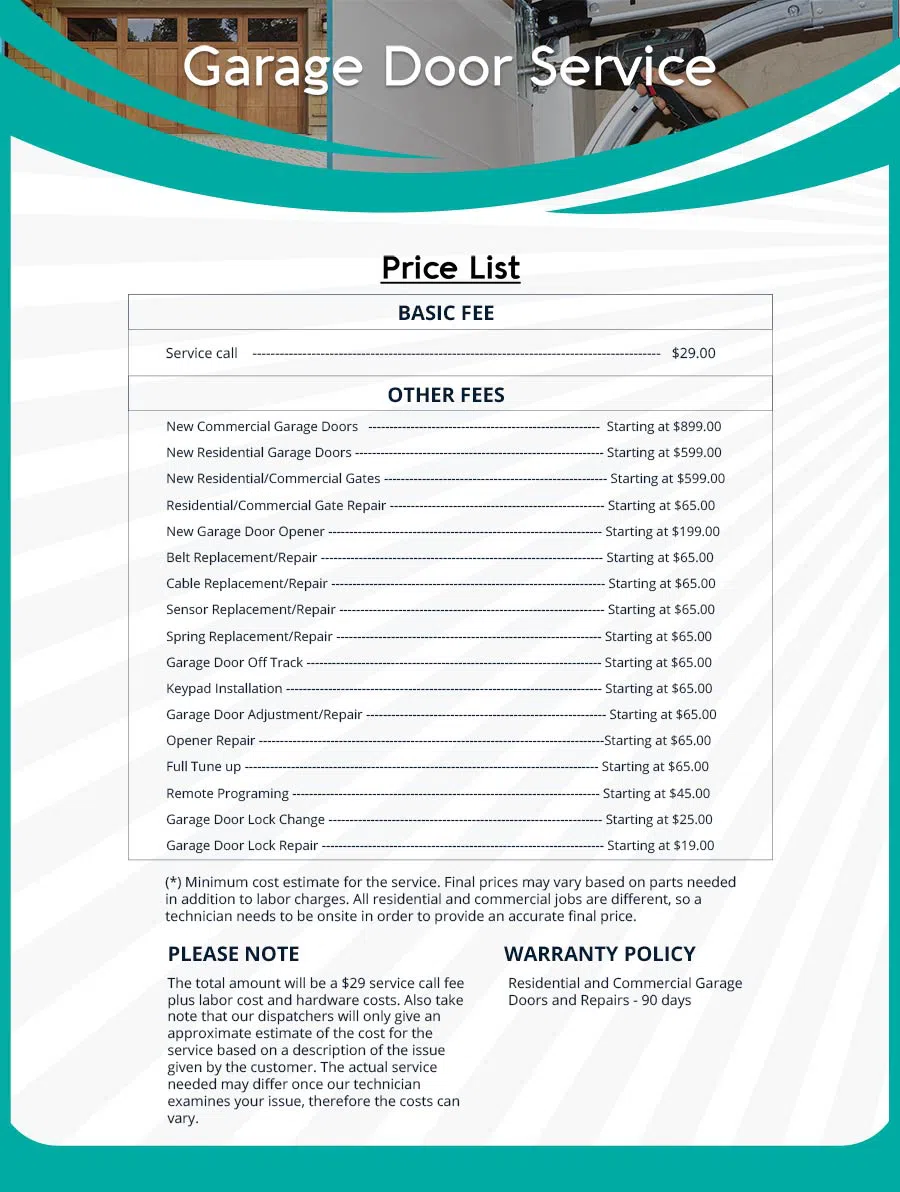 Garage Door Mobile Service Repair Livonia, MI 248-574-4097